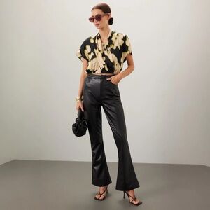 TANYA TAYLOR Micah Top Black Floral S